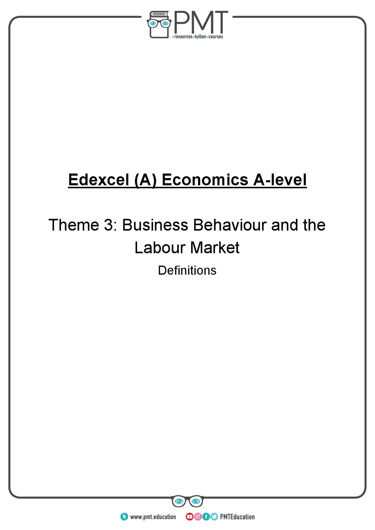 economics graphs explained a level edexcel economics:... Definitions - Edexcel (A) Economics A-level Theme 3 | Summaries ...