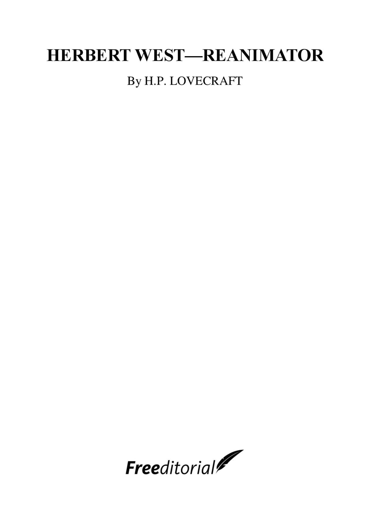 HERBERT WEST—REANIMATOR | Study notes Italian | Docsity