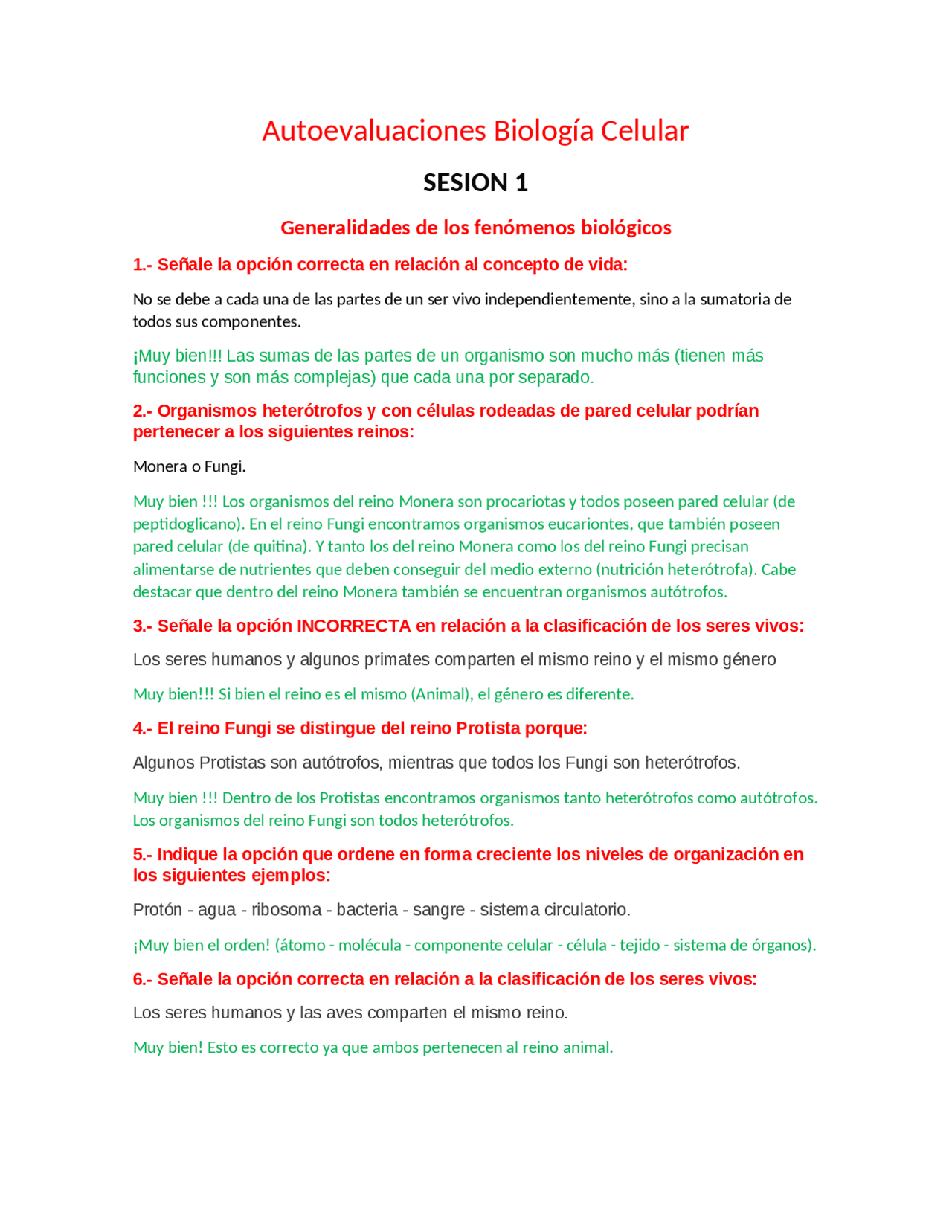 Organismos Heterótrofos y Células Rodeadas de Pared Celular: Reinos Monera  y Fungi | Resúmenes de Biología | Docsity