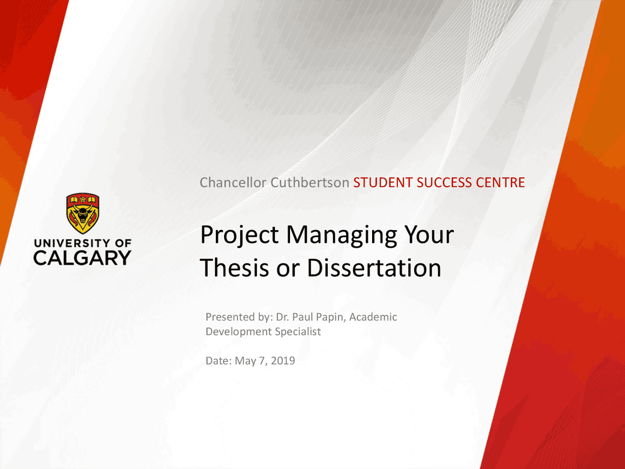 Project Managing Your Thesis or Dissertation | Exercises Project ...