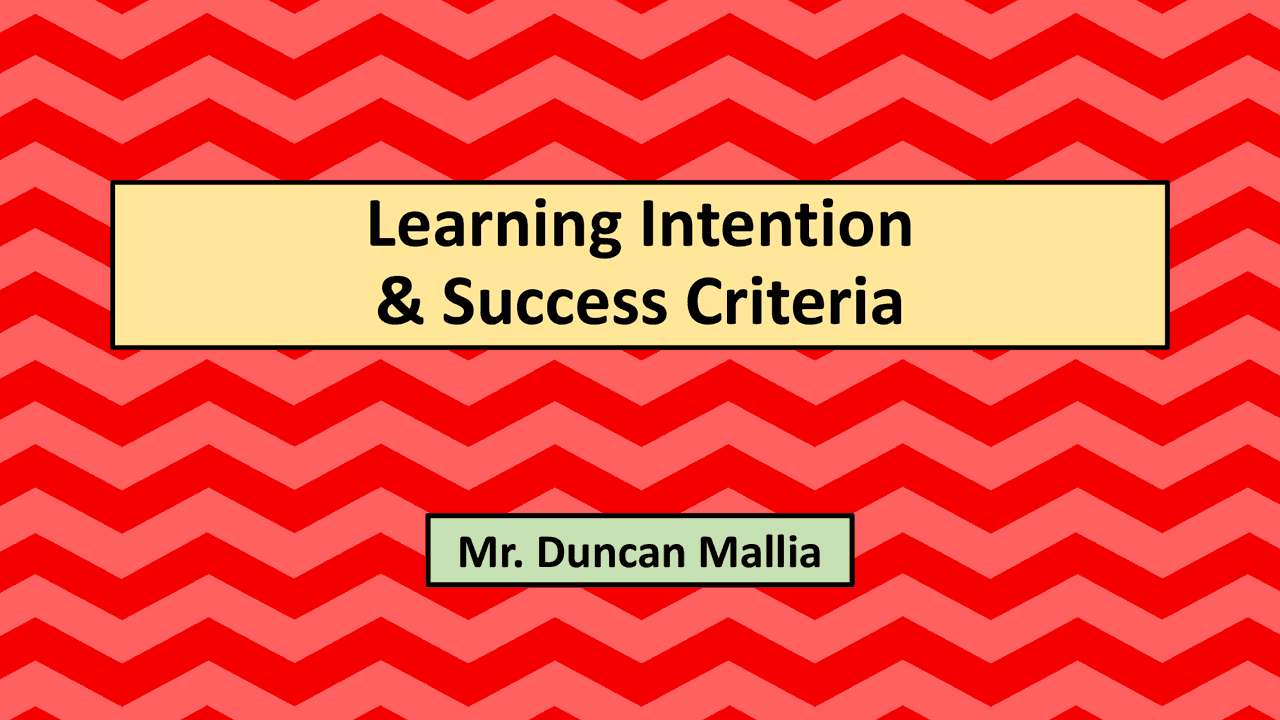 Math Learning Intention Learning Intention & Success Criteria | Study Guides, Projects ...