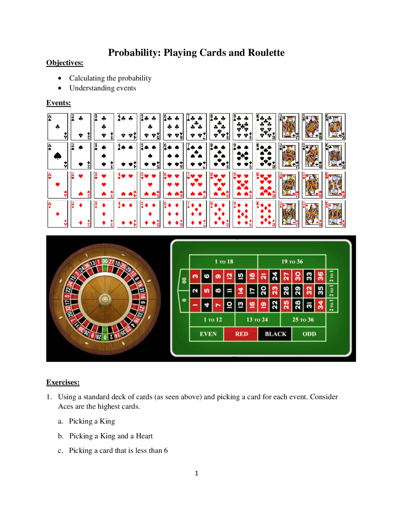 Note Pusher Roulette Probability: Playing Cards and Roulette | Study notes Sport Studies ...