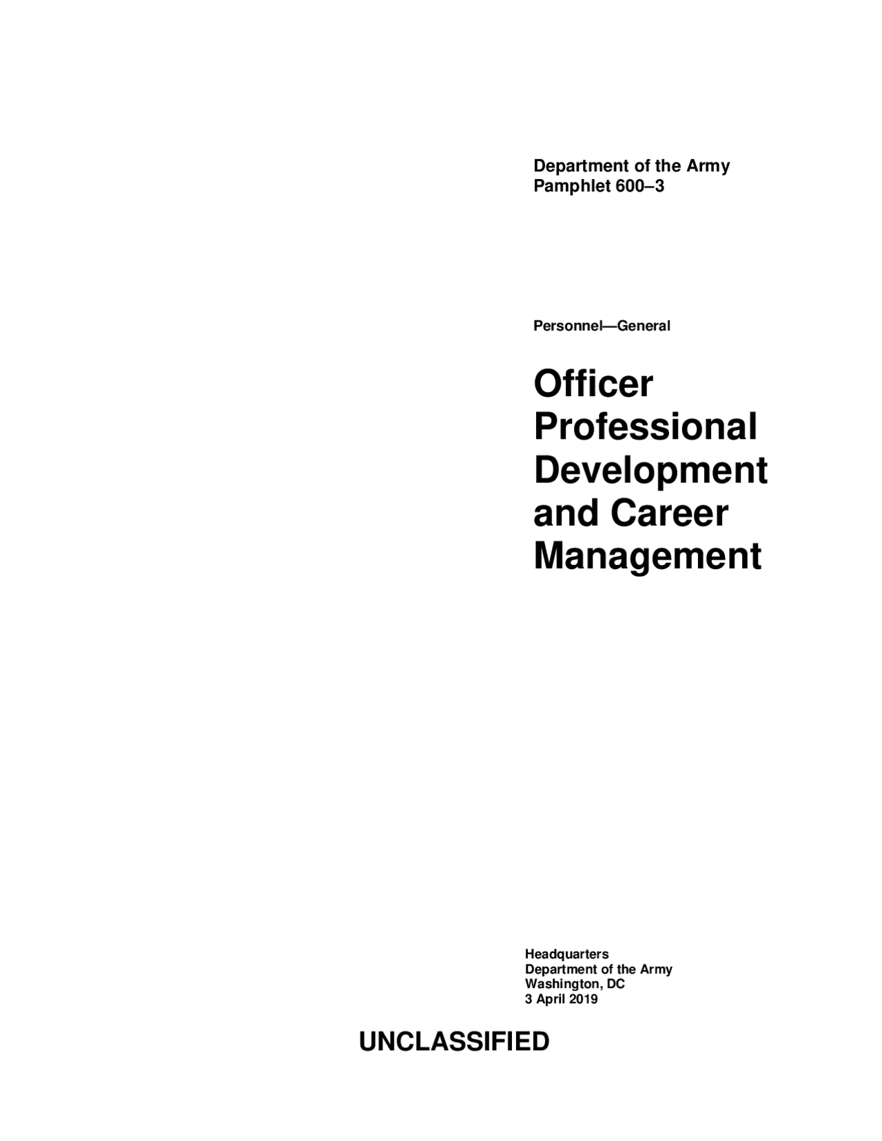 Officer Professional Development and Career Management | Apuntes ...