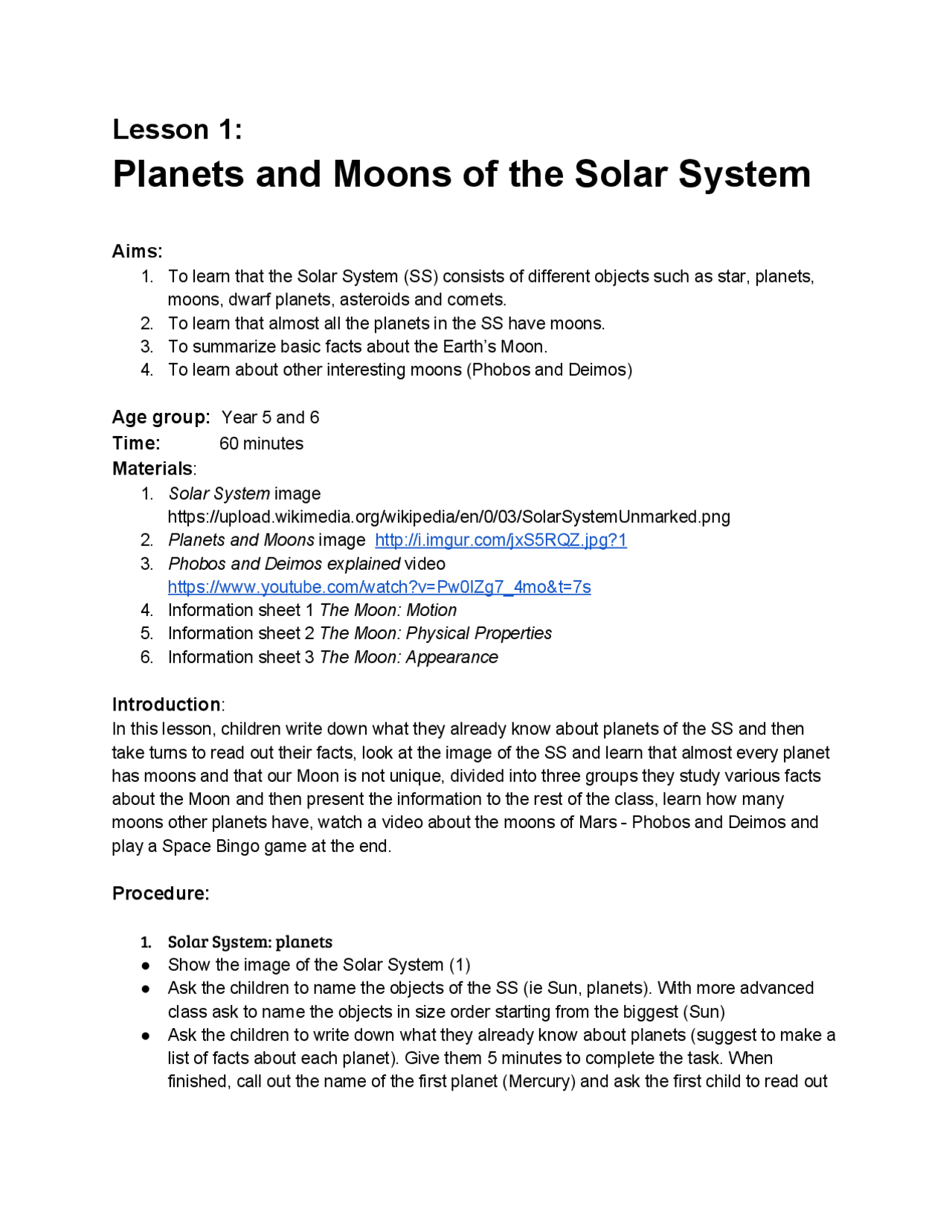 Planets and Moons of the Solar System | Summaries Earth, Atmospheric ...