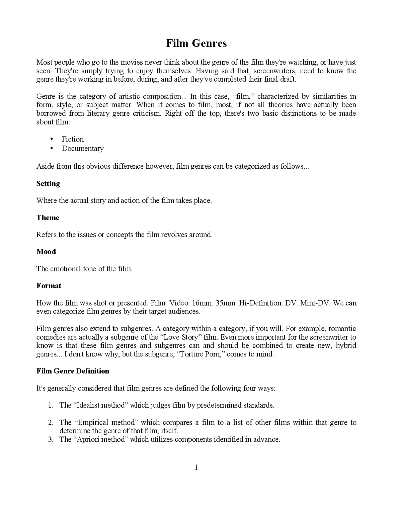 Film Genres Lecture Notes Art Docsity film-genres-lecture-notes-art-docsity