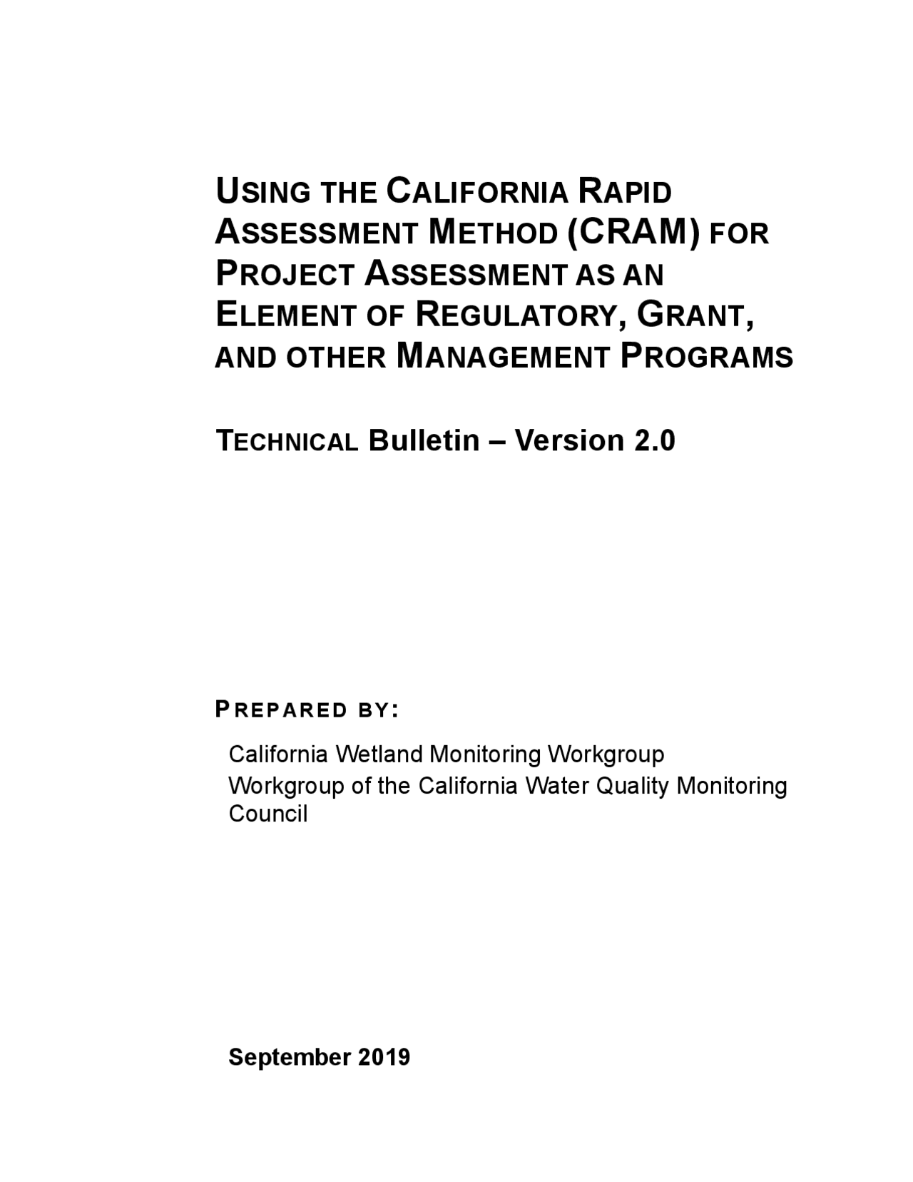 Using the california rapid assessment method (cram) for ... | Lecture ...
