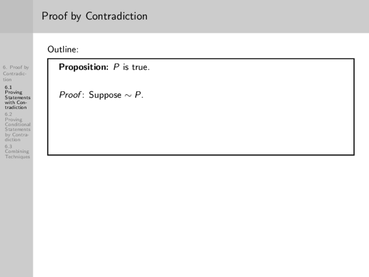 Proof by Contradiction | Lecture notes Discrete Mathematics | Docsity