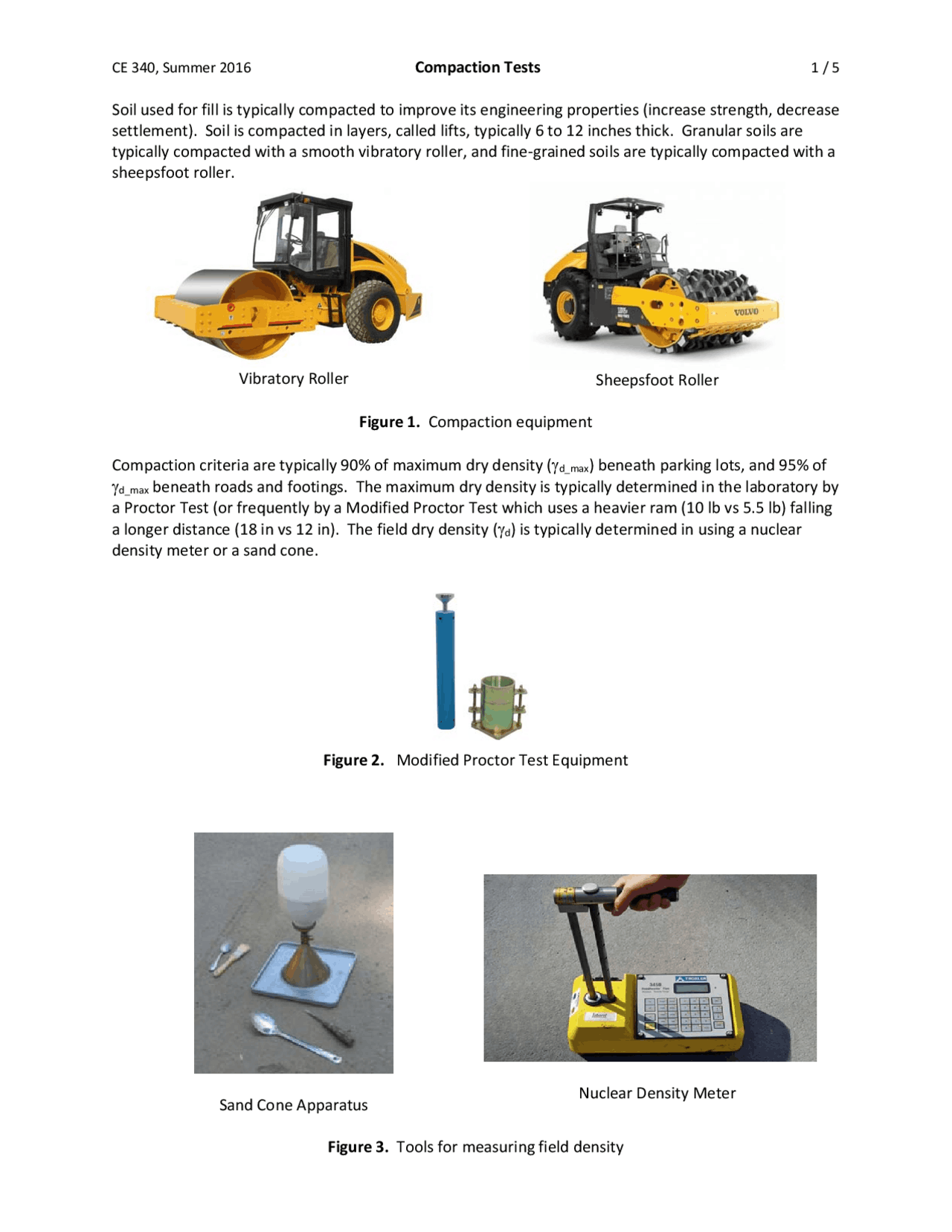Compaction Tests: Determining Soil Density and Optimum Moisture Content ...