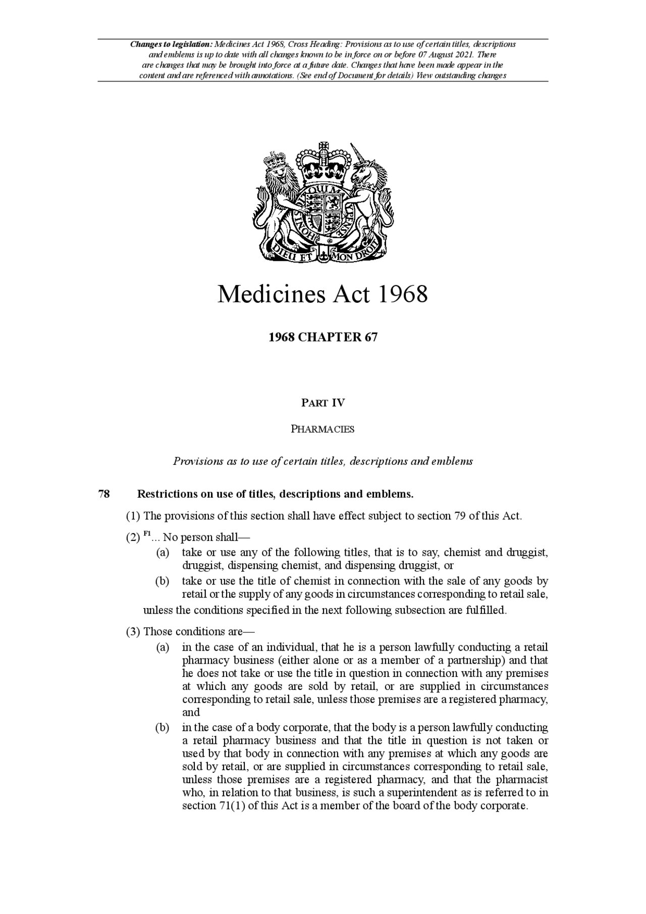 Medicines Act 1968 Summaries Medicine Docsity Medicines act 1968 summaries medicine docsity