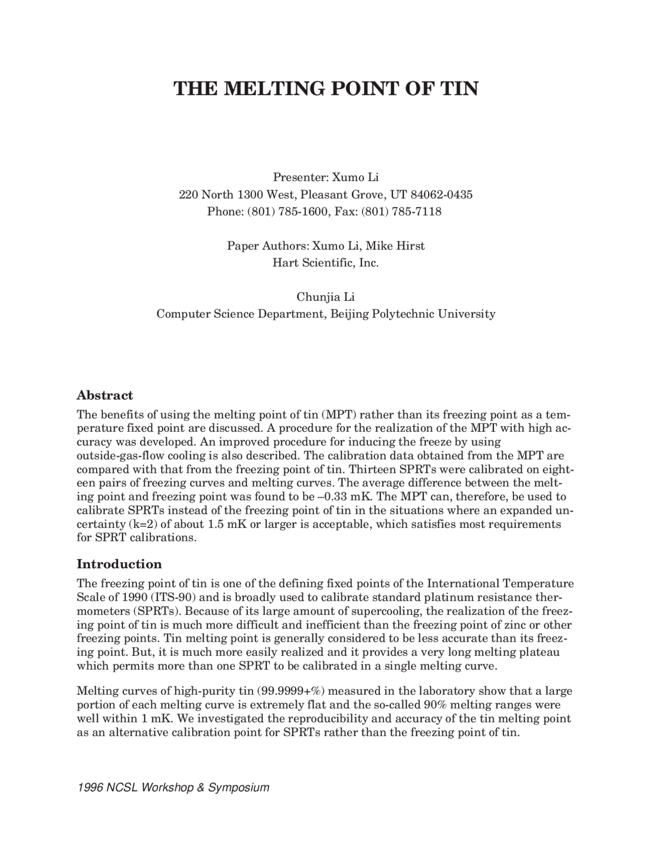 The melting point of tin Slides Computer science Docsity