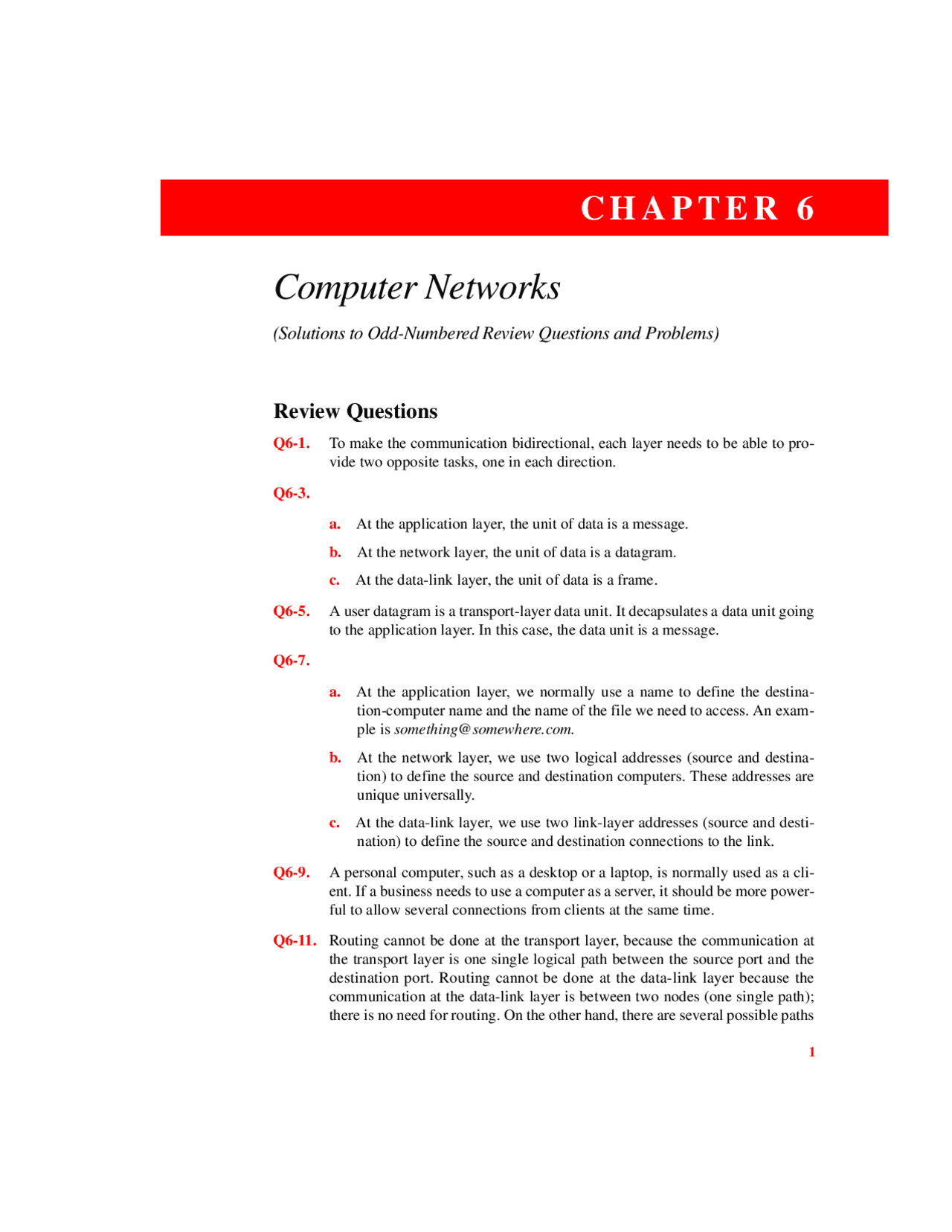 Computer Networks | Lecture notes Computer Networks | Docsity