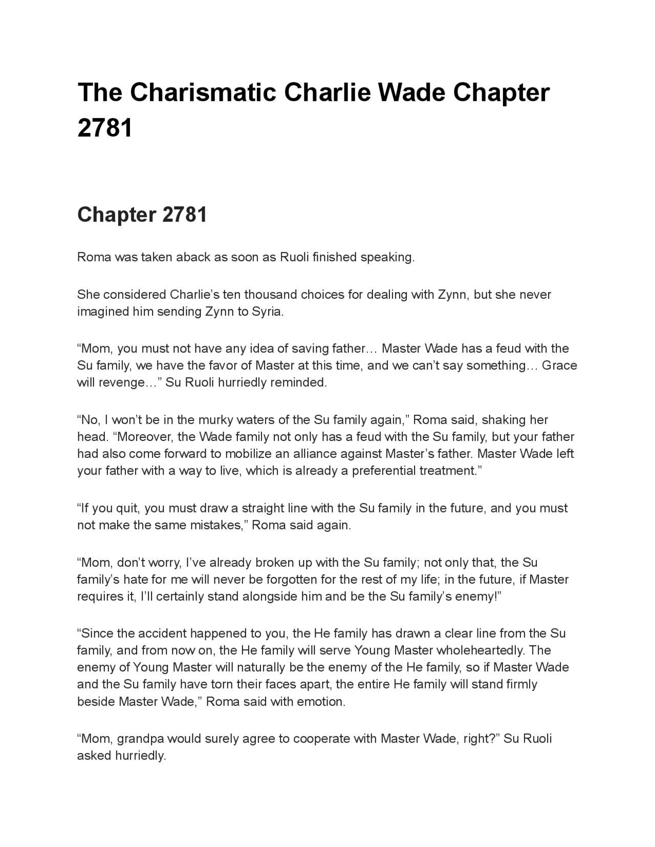 The Charismatic Charlie Wade Chapter 27812785 Schemes and Mind Maps