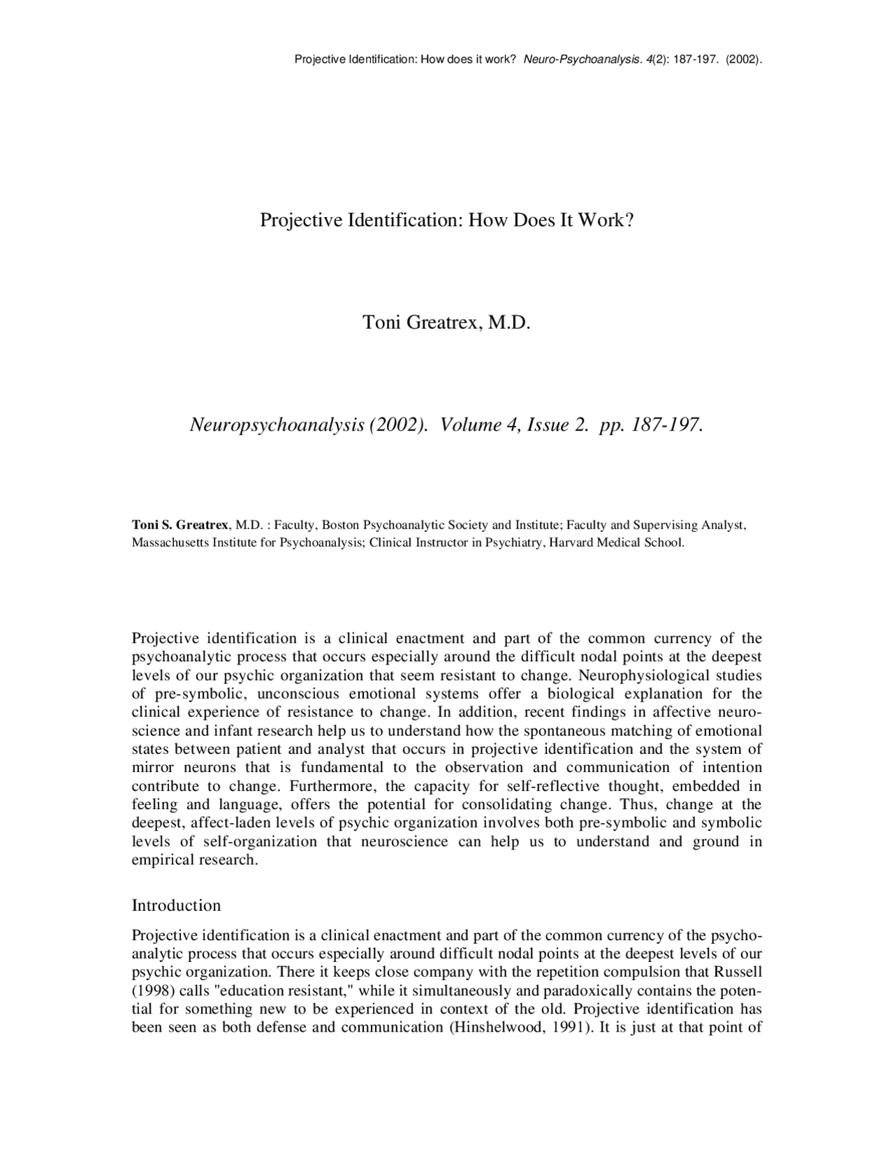 Projective Identification: How Does It Work | Study notes Communication ...