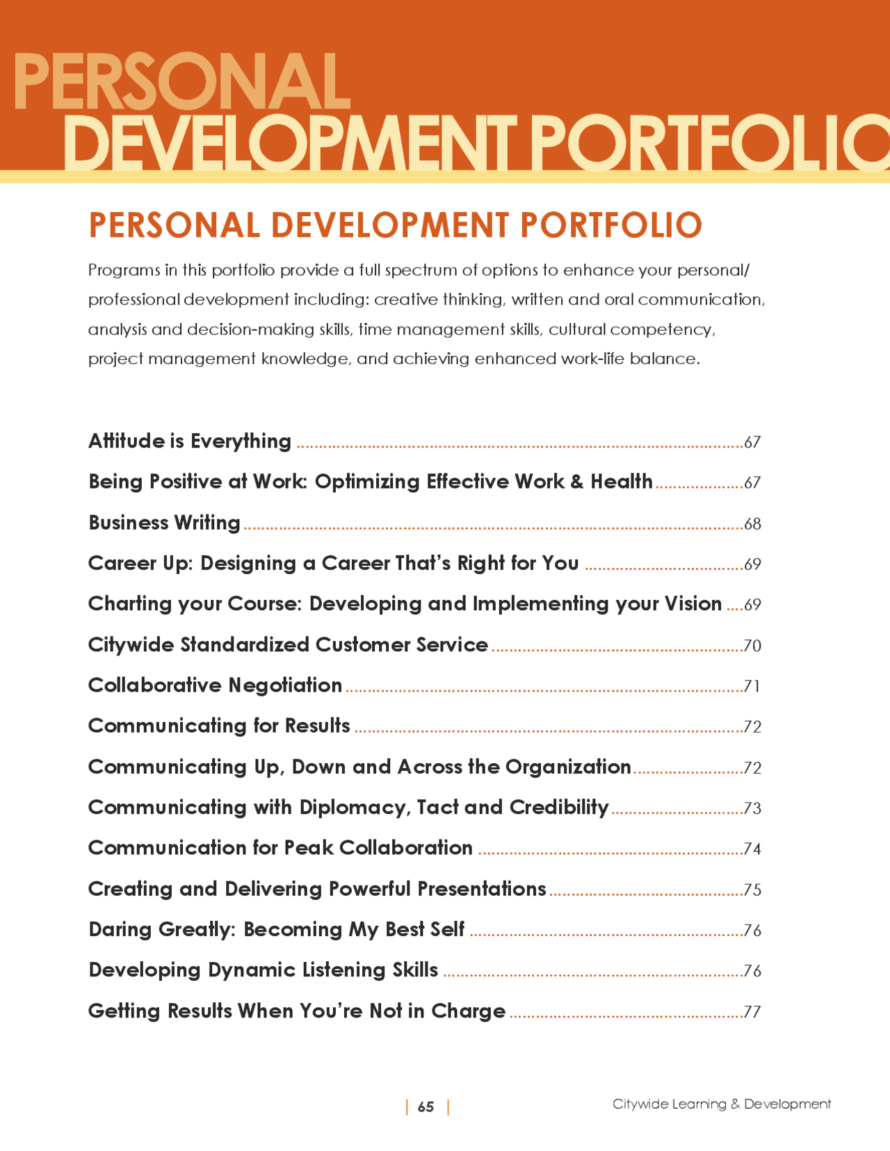 PERSONAL DEVELOPMENT PORTFOLIO | Study notes Communication | Docsity
