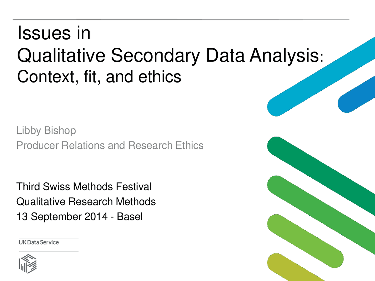 Issues in Qualitative Secondary Data Analysis: Context, Fit, and Ethics ...
