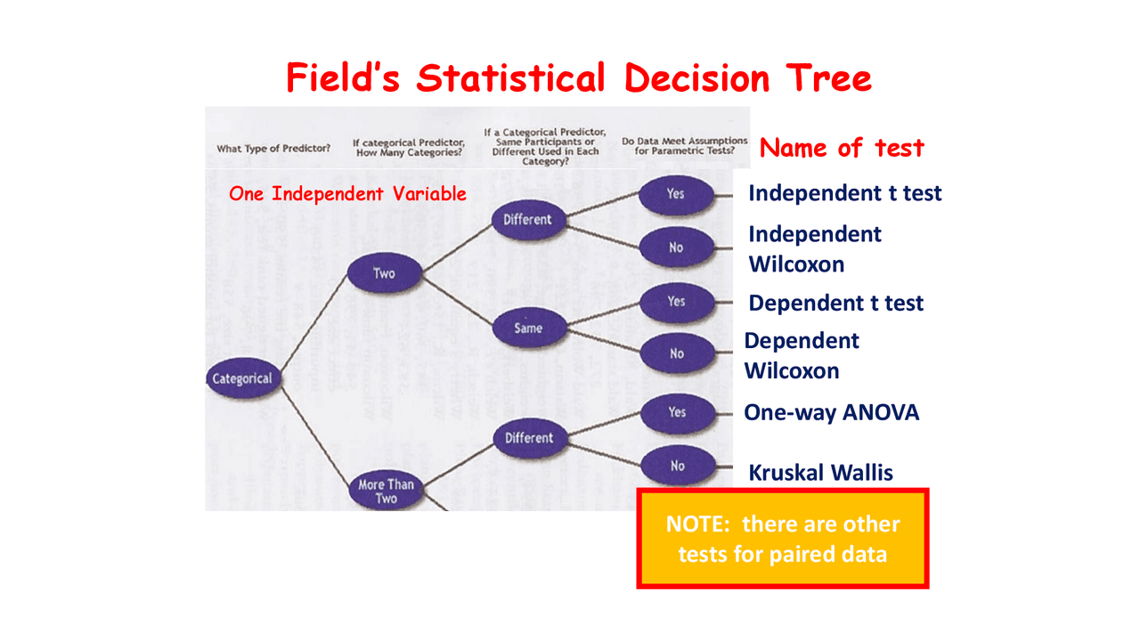 Field's Statistical Decision Tree | Study Guides, Projects, Research ...