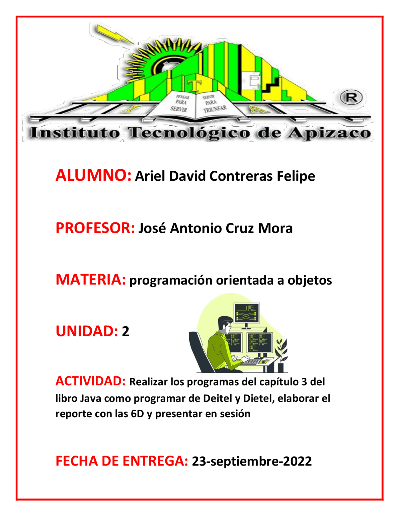 Programas javacapitulo 3 del libro Java como programar de Deitel y ...