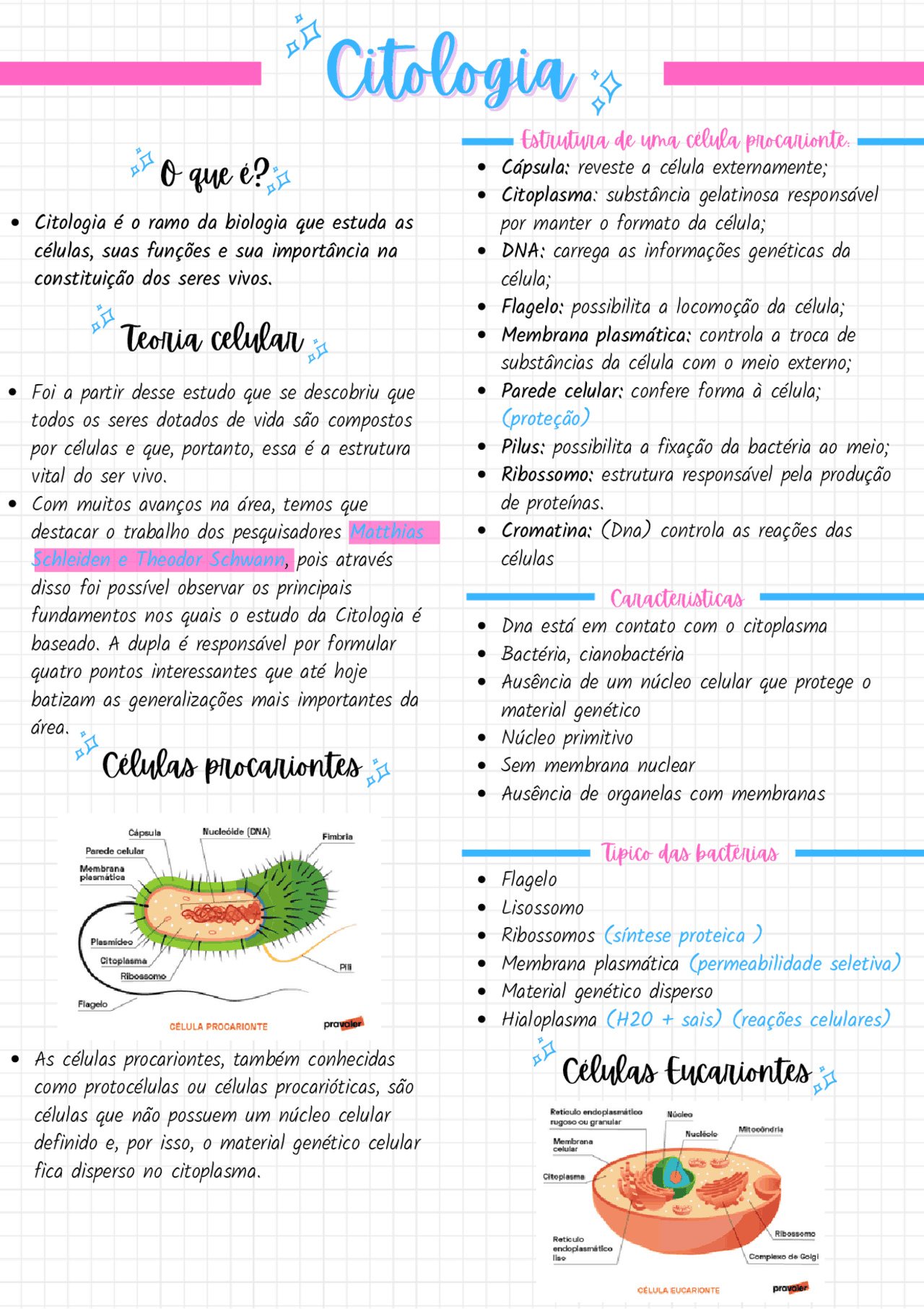 Citologia Resumo (biologia celular) | Resumos Citologia | Docsity