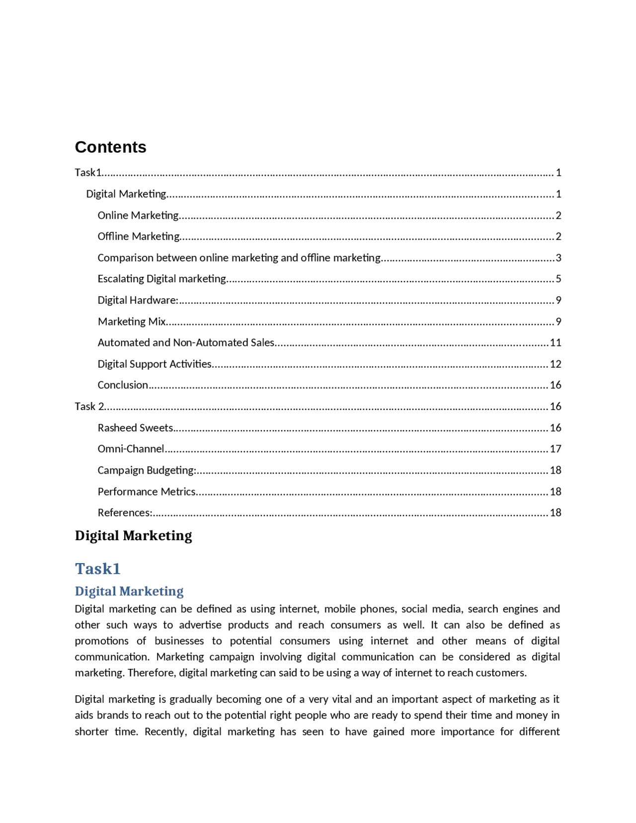 Digital Marketing Assignment HND | Assignments Digital Marketing | Docsity