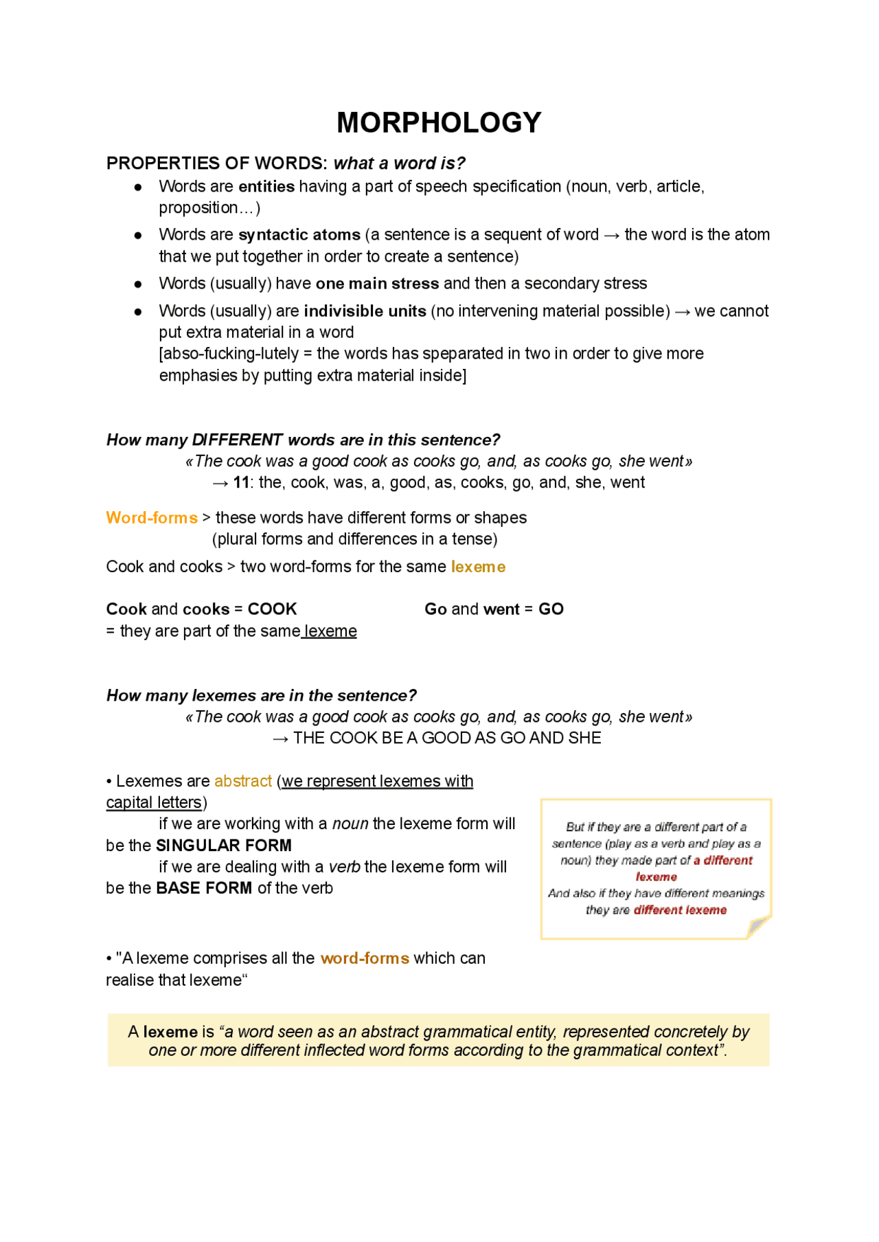 Morphology English Language 1 Appunti Di Lingua Inglese Docsity Morphology English Language 1 Appunti Di Lingua Inglese Docsity