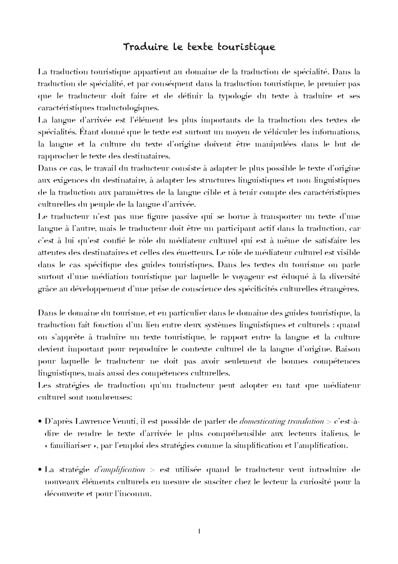 Les Types De Texte Et De Traduction Appunti Di Lingua Francese