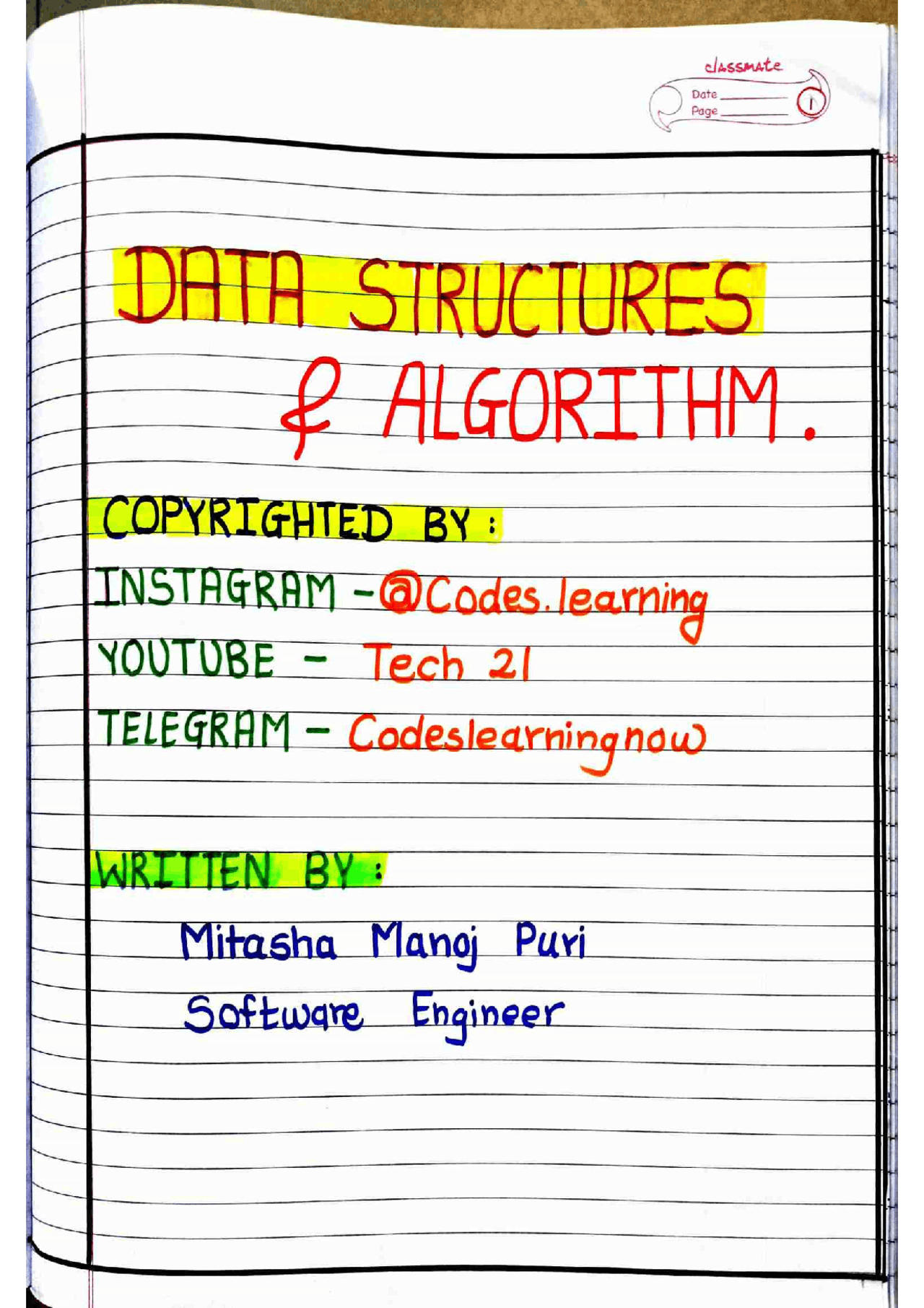 Data structures it contains the best notes | Study notes Data ...