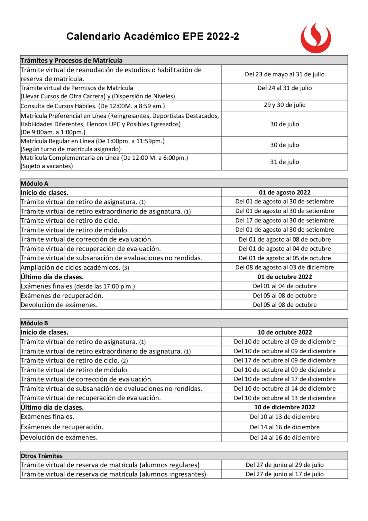 Calendario UPC 2025-1 EPE: A Comprehensive Guide To The Upcoming Academic Year - Design