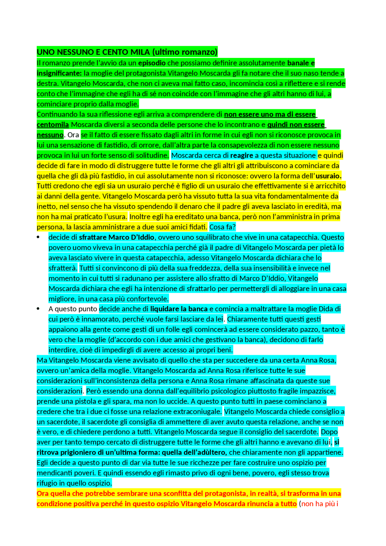 uno-nessuno-centomila-di-pirandello-schemi-e-mappe-concettuali