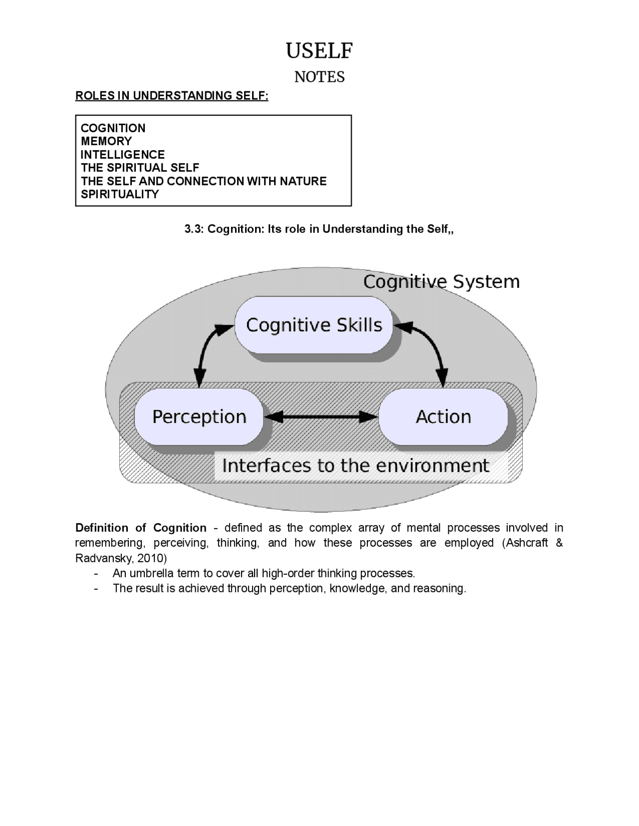 USELF/THEO Notes,, The mental and spiritual self | Summaries Theology ...