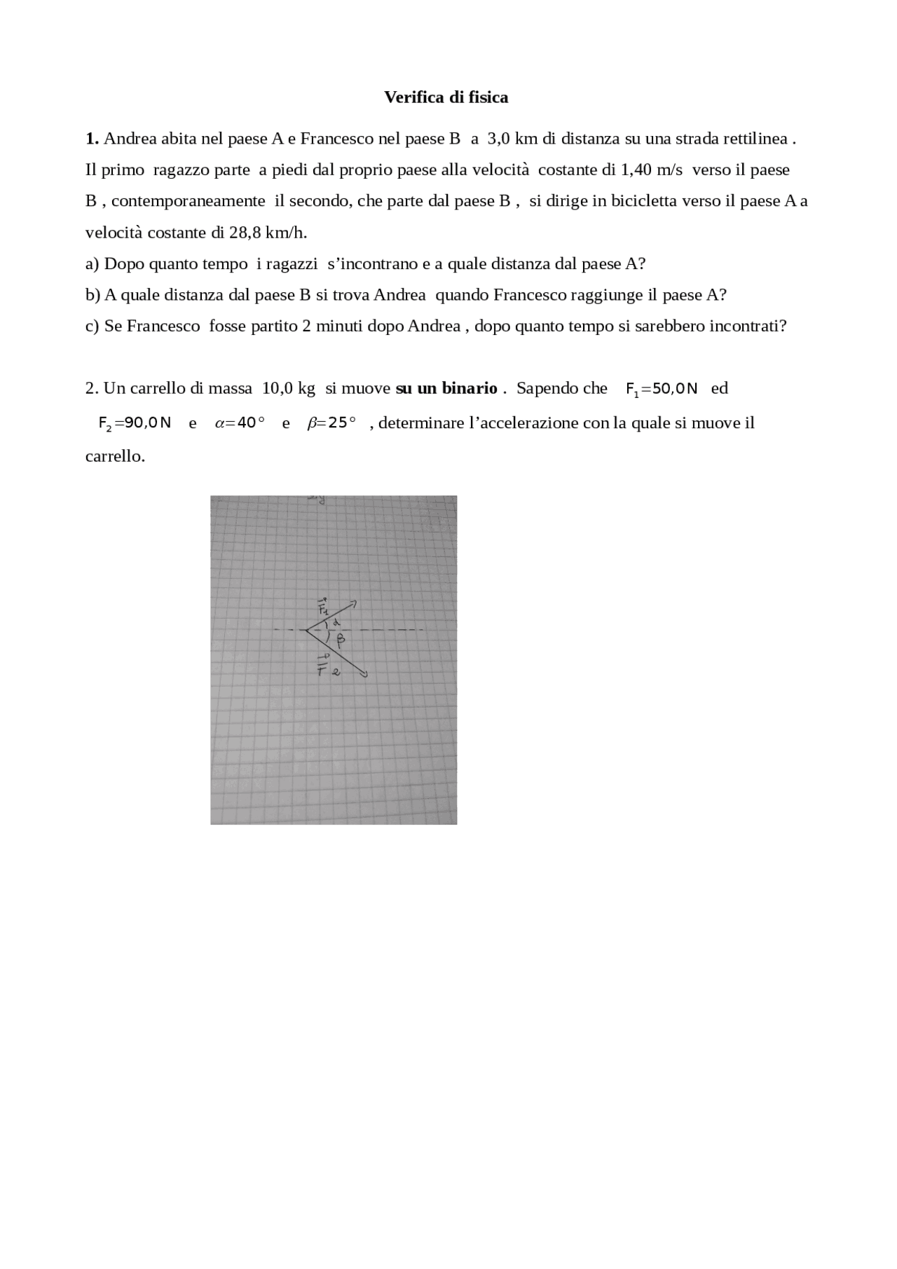 prova-verifica-fisica-3-scientifico-esercizi-di-fisica-docsity