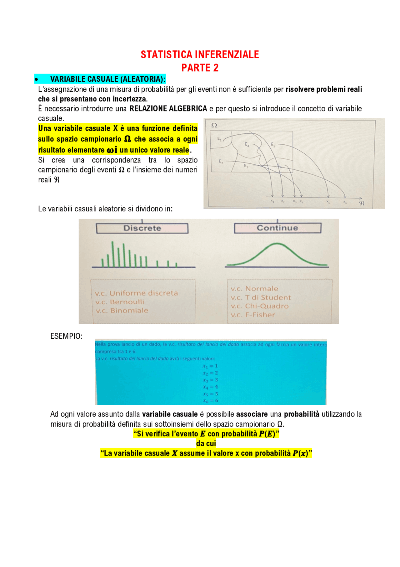 Statistica Features Riassunto statistica inferenziale | Sintesi del corso di Statistica ...