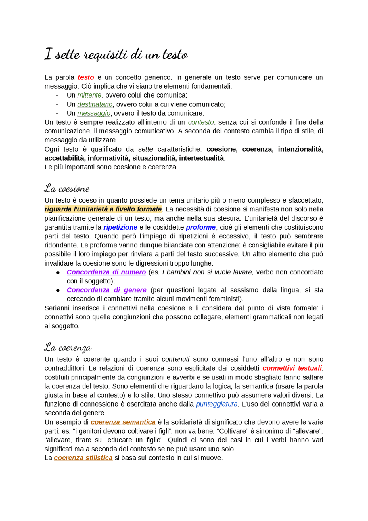 Scrivere una tesi di laurea | Sintesi del corso di ...
