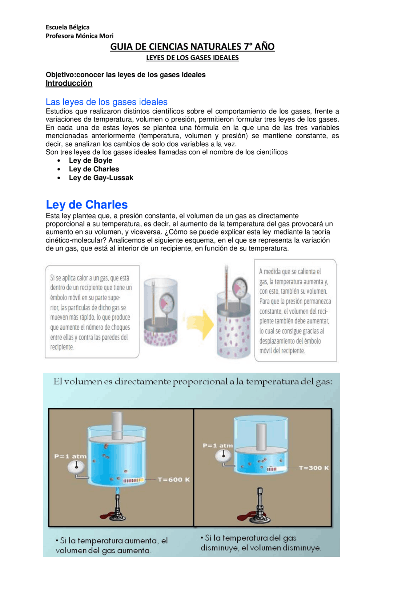 Hoja De Trabajo Sobre La Ley De Los Gases Ideales: Respuestas Leyes De