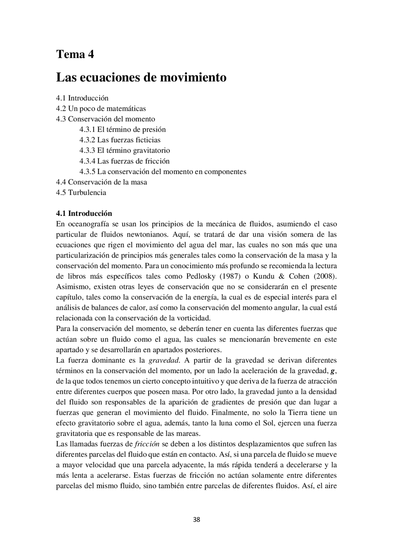 Las ecuaciones de movimiento Apuntes de Volumen Docsity