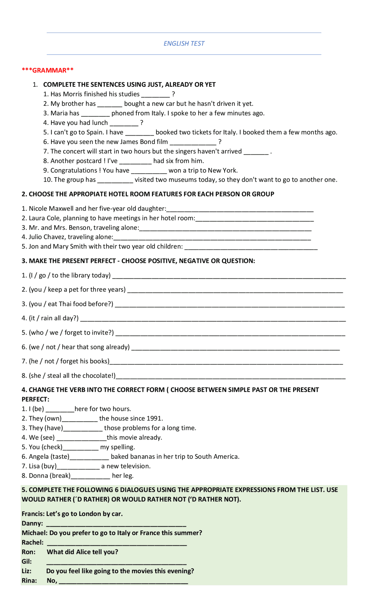 TOP NOTCH TEST 2022 SEGUNDO LIBRO. PDF Exámenes selectividad de