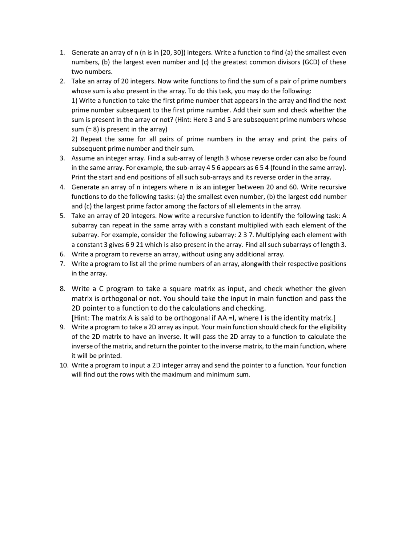 Practice Assignment on CSD 101 Intro to computing and programming ...