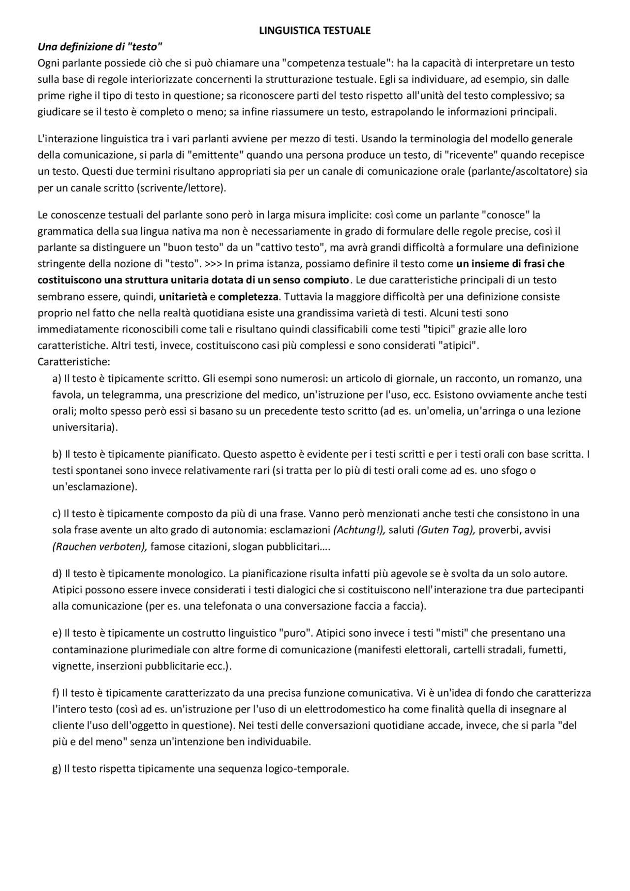 Le lingue tedesche. Per una descrizione sociolinguistica Sintesi del