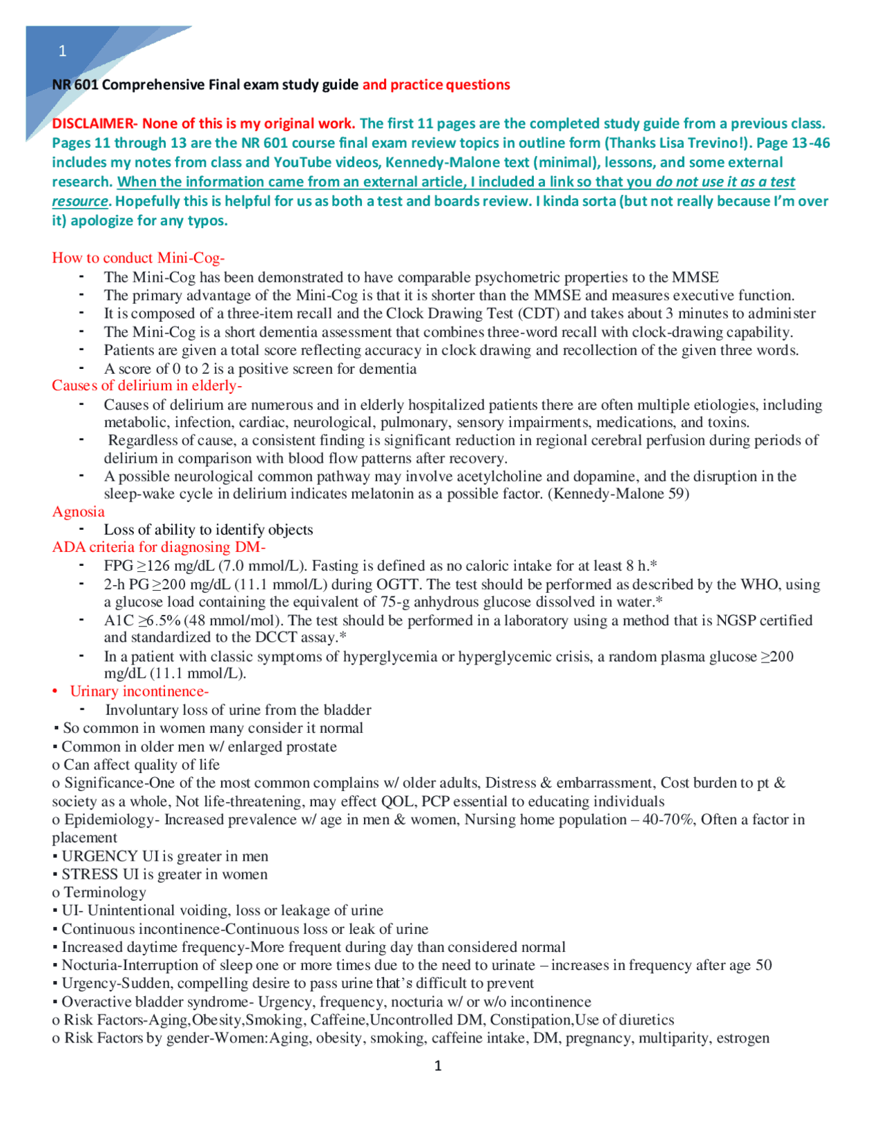 NR 601 final review Updated Graded A pic