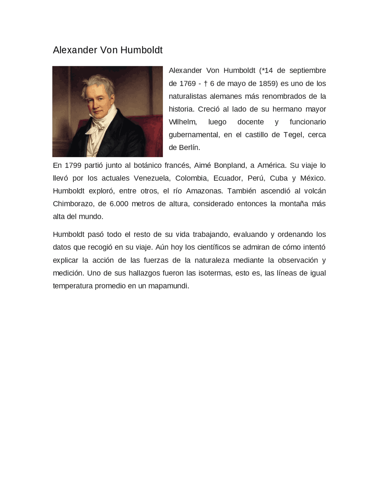 Biografia de carl ritter | Lecture notes Geography | Docsity