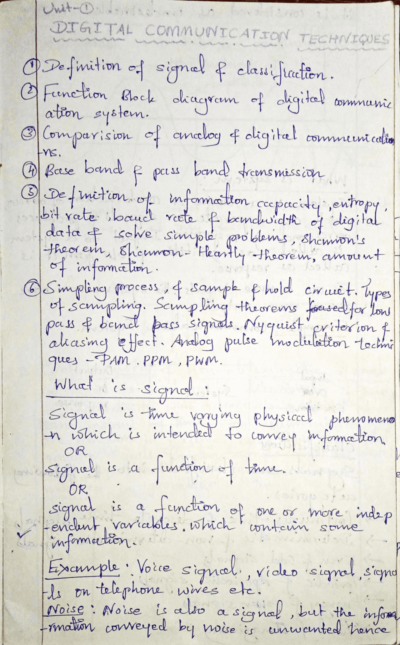 Digital Communications techniques - Part 01 | Lecture notes Electronics ...