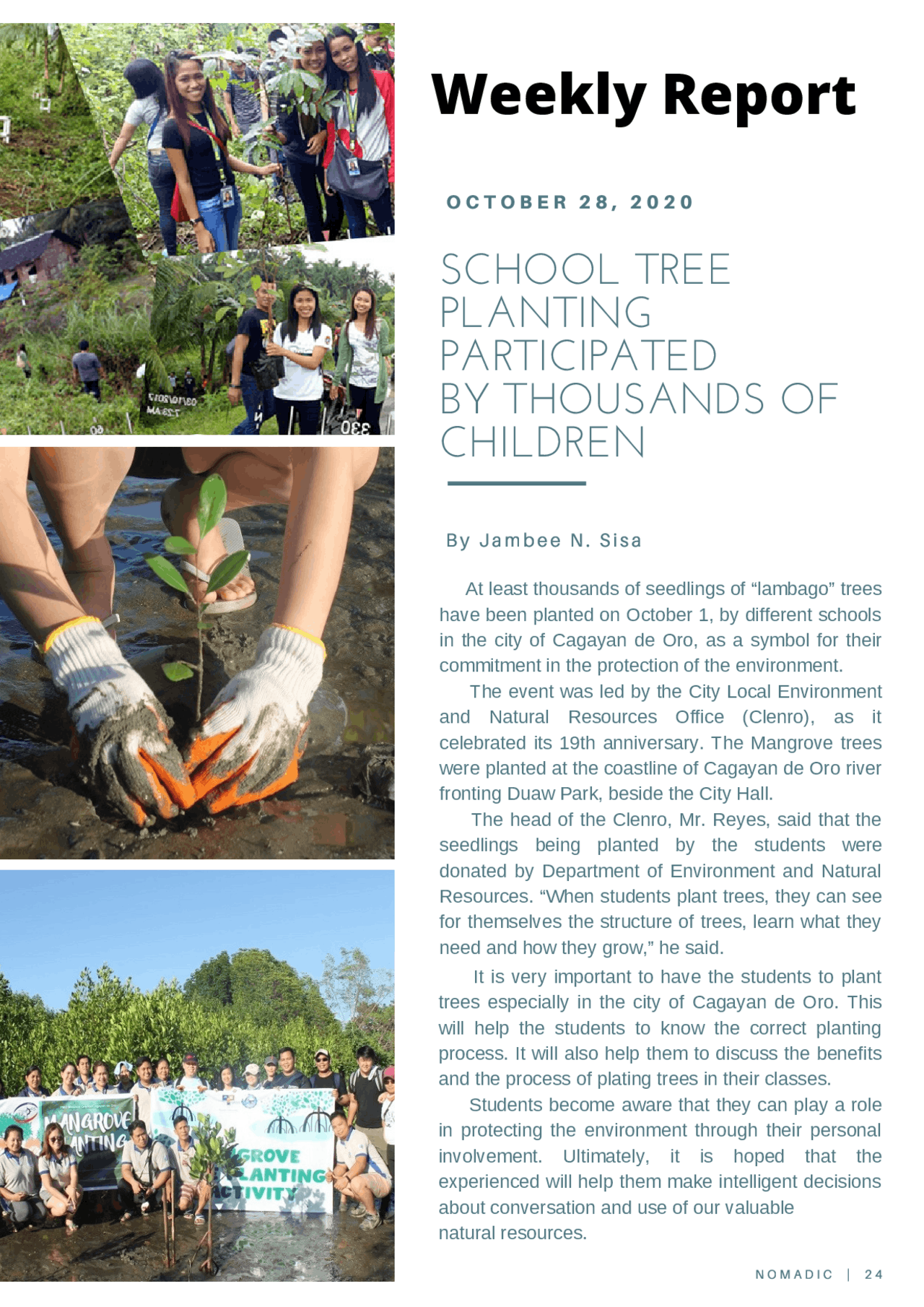 Campus Journalism Sample Article | Exercises Journalism | Docsity