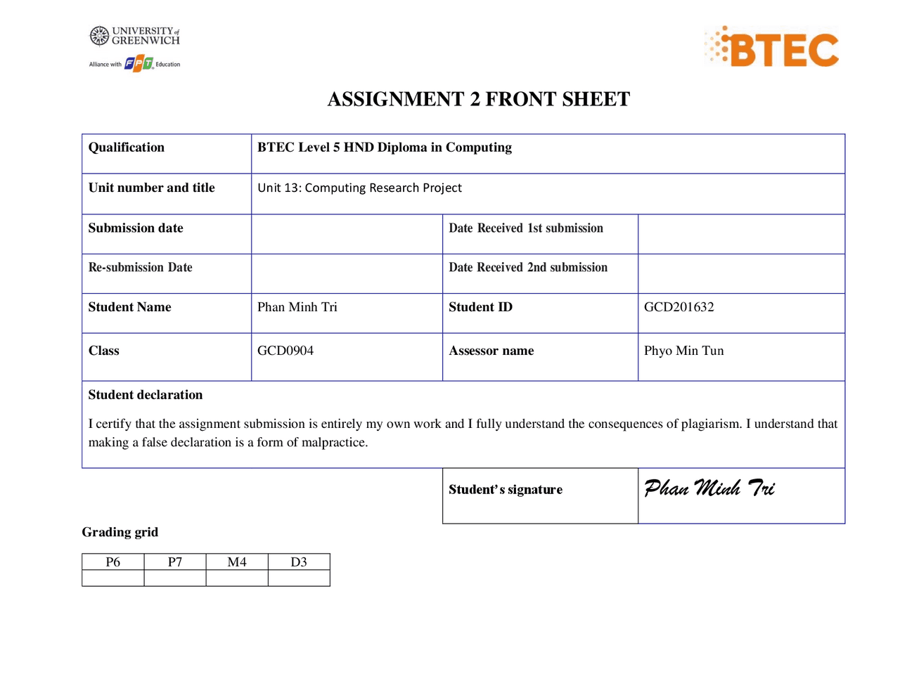 Computing Research Project - Assignment 2 | Assignments Software ...