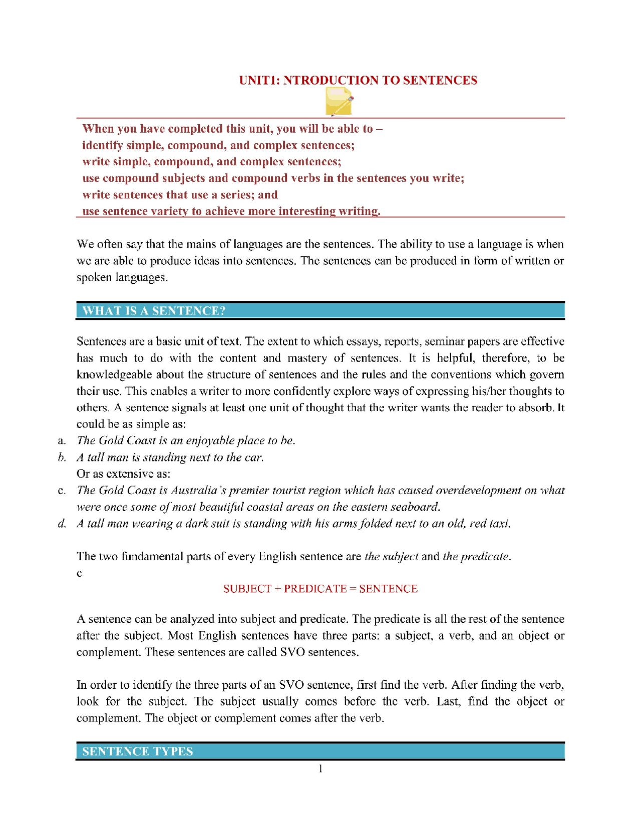 Basic writing for students want study IELTS | Lecture notes Creative ...