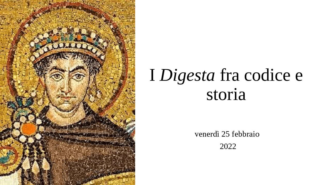 Il Digesta - fra codice e storia | Dispense di Storia del Diritto ...