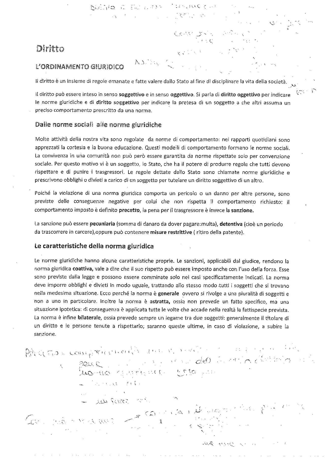 L’ordinamento giuridico e lo stato Dispense di Diritto Docsity