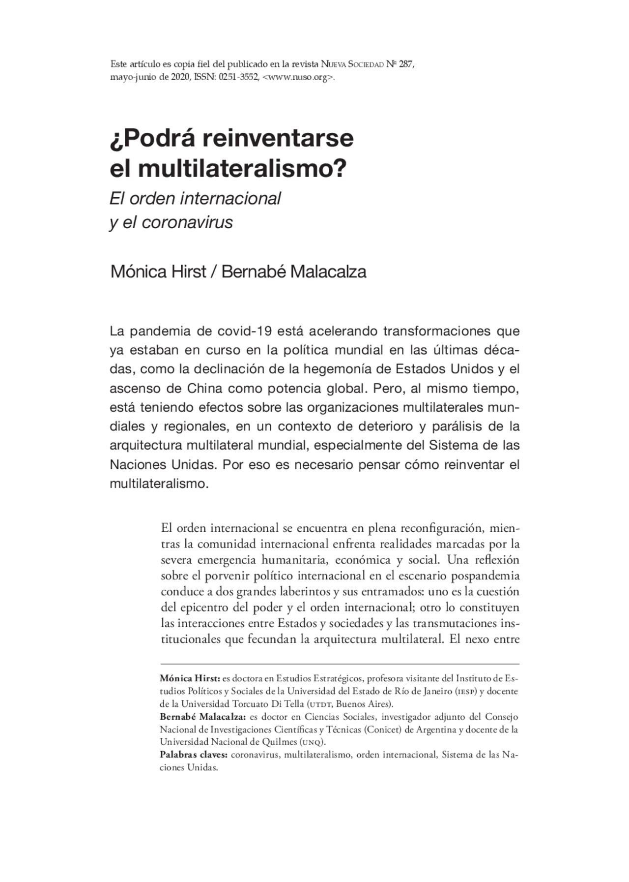  podr Reinventarse El Multilateralismo Monograf as Ensayos De