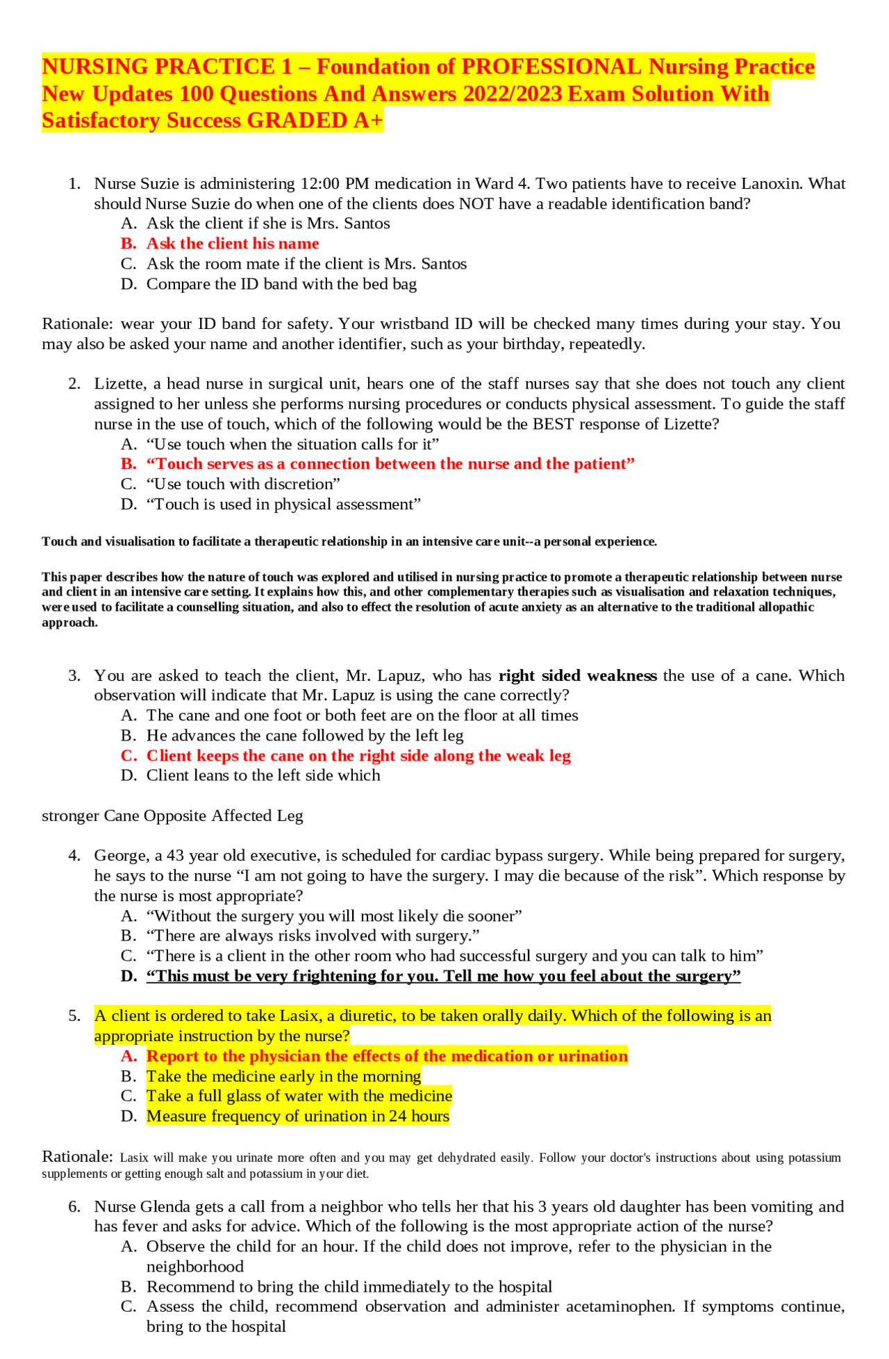 NURSING PRACTICE 1 Foundation Of PROFESSIONAL Nursing Practice New nursing-practice-1-foundation-of-professional-nursing-practice-new