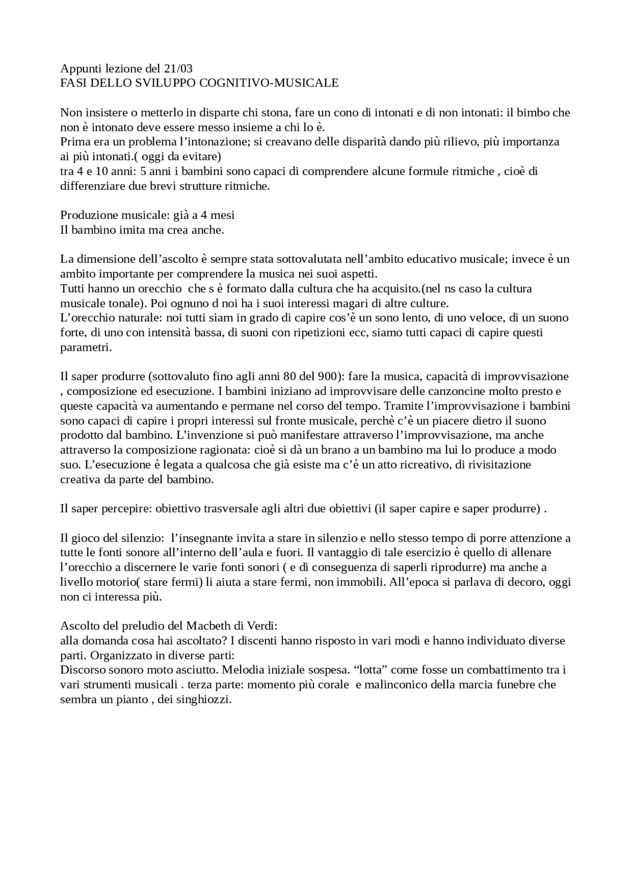 Appunti di Musica, società e cultura | Appunti di Musica