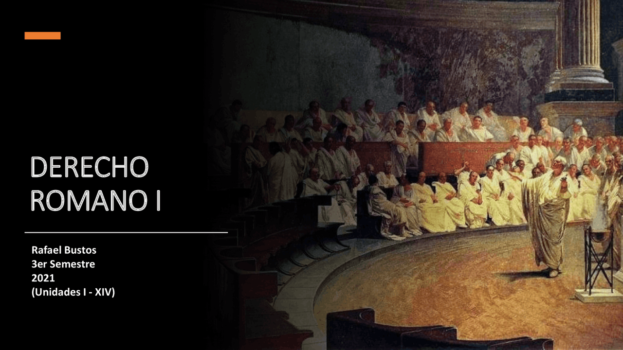 RESUMEN DE DERECHO ROMANO PT 1 | Apuntes de Derecho Romano | Docsity