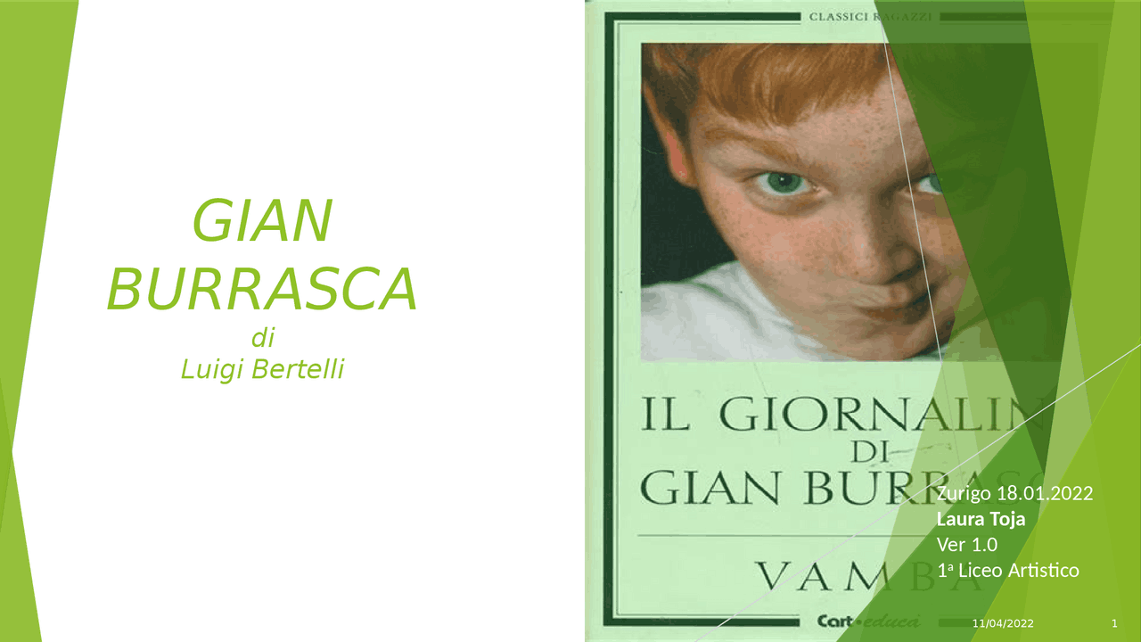 Presentation: Il Giornalino di Gian Burrasca by Vamba | Essays (high